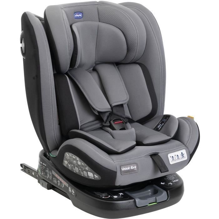 Silla de coche Chicco Unico Evo - Grupo 0/1/2/3 - i-Size - Reclinable - Reductor - Gris/Negro