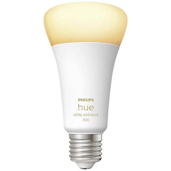 Philips Hue White Ambiance, E27 connected LED bulb, 100W equivalent, 1600 lumens, Bluetooth compatible