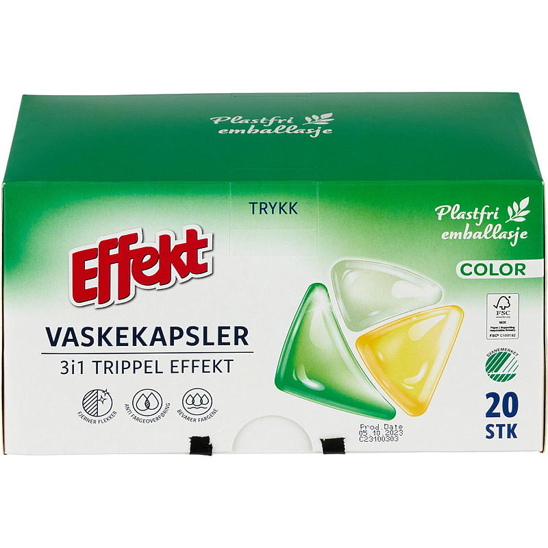 Effekt Tvättkapslar 20 st färgade Effekt