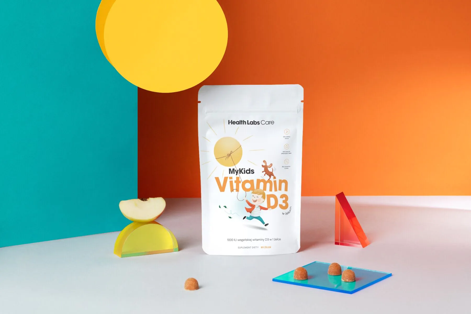 Health Labs Care, MyKids Vitamin D3, Wegańska witamina D3 w żelkach dla dzieci