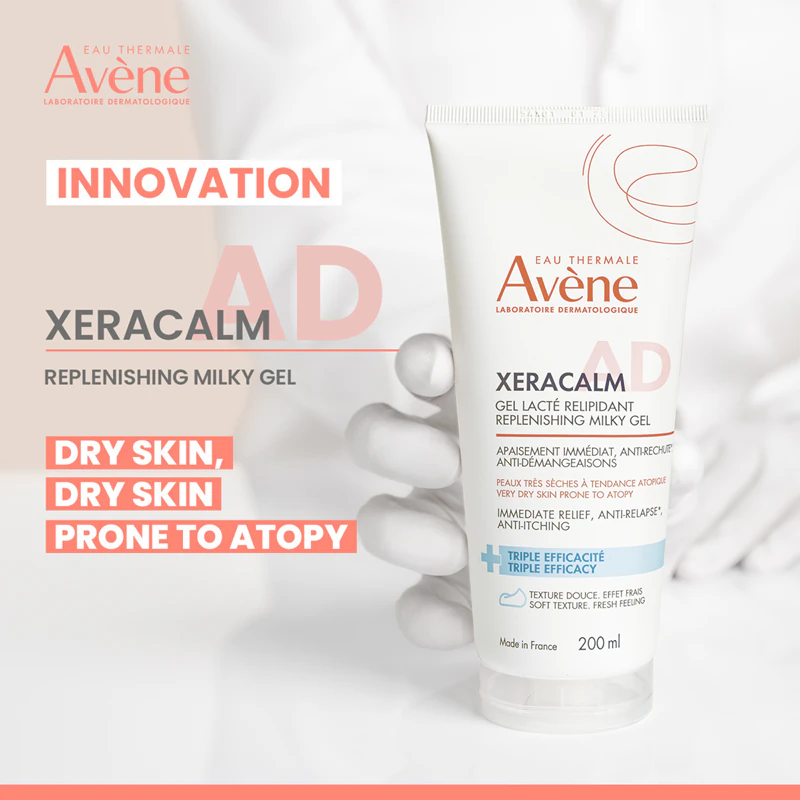 Avène XeraCalm AD Gel Leitoso Repositor de Lipídios, Creme para Pele Seca e Atópica