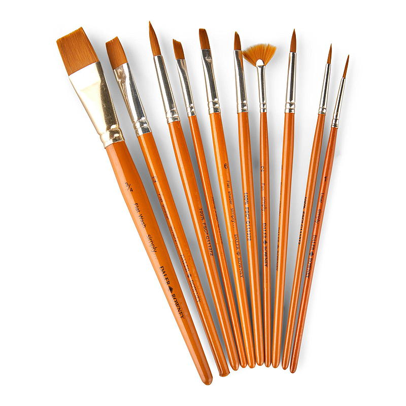 Dealer & Rowney borstset 10 delar i tub