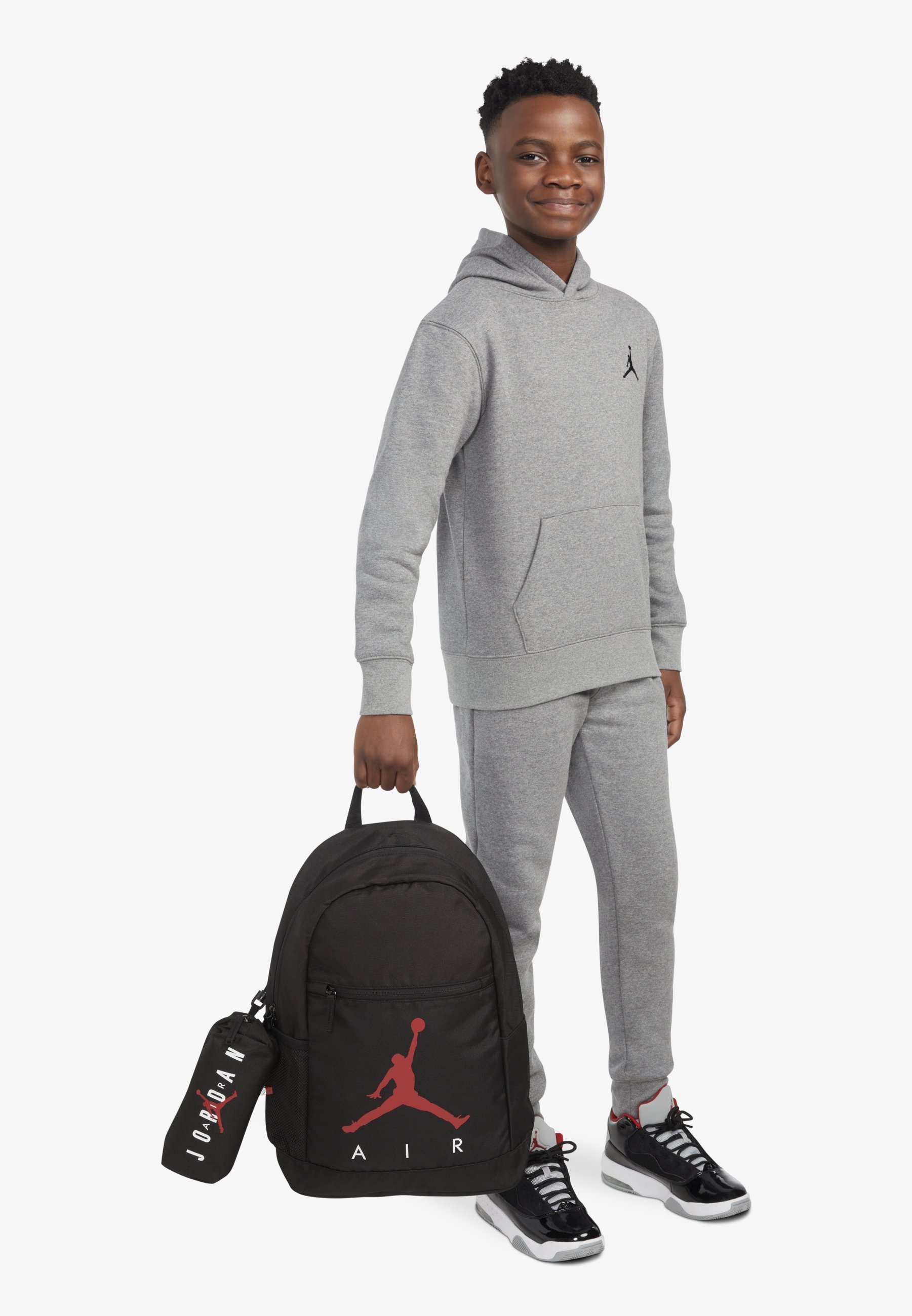 Mochila escolar unissex Jordan Air School - Estojo para lápis - preto
