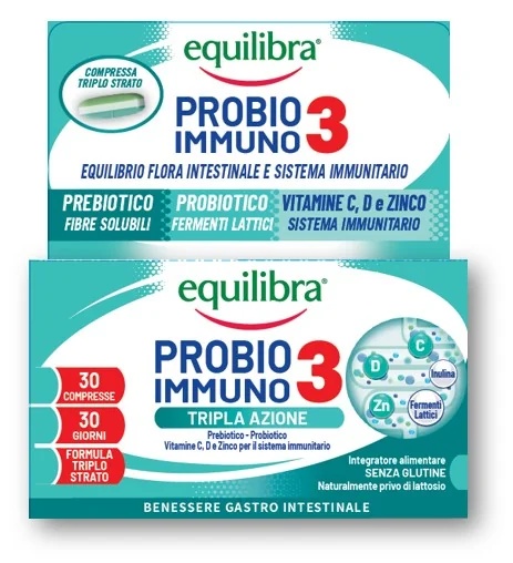 EQUILIBRA Equilibra Probio 3 Immuno 30 tabletten Melkzuurfermenten en vitaminen