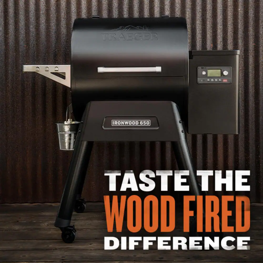 Ironwood 650 WLAN-Pelletgrill und Smoker in Schwarz