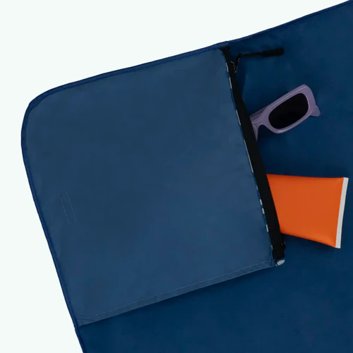 Cabaia Myrtle Beach - Blauwe rechthoekige microvezelhanddoek