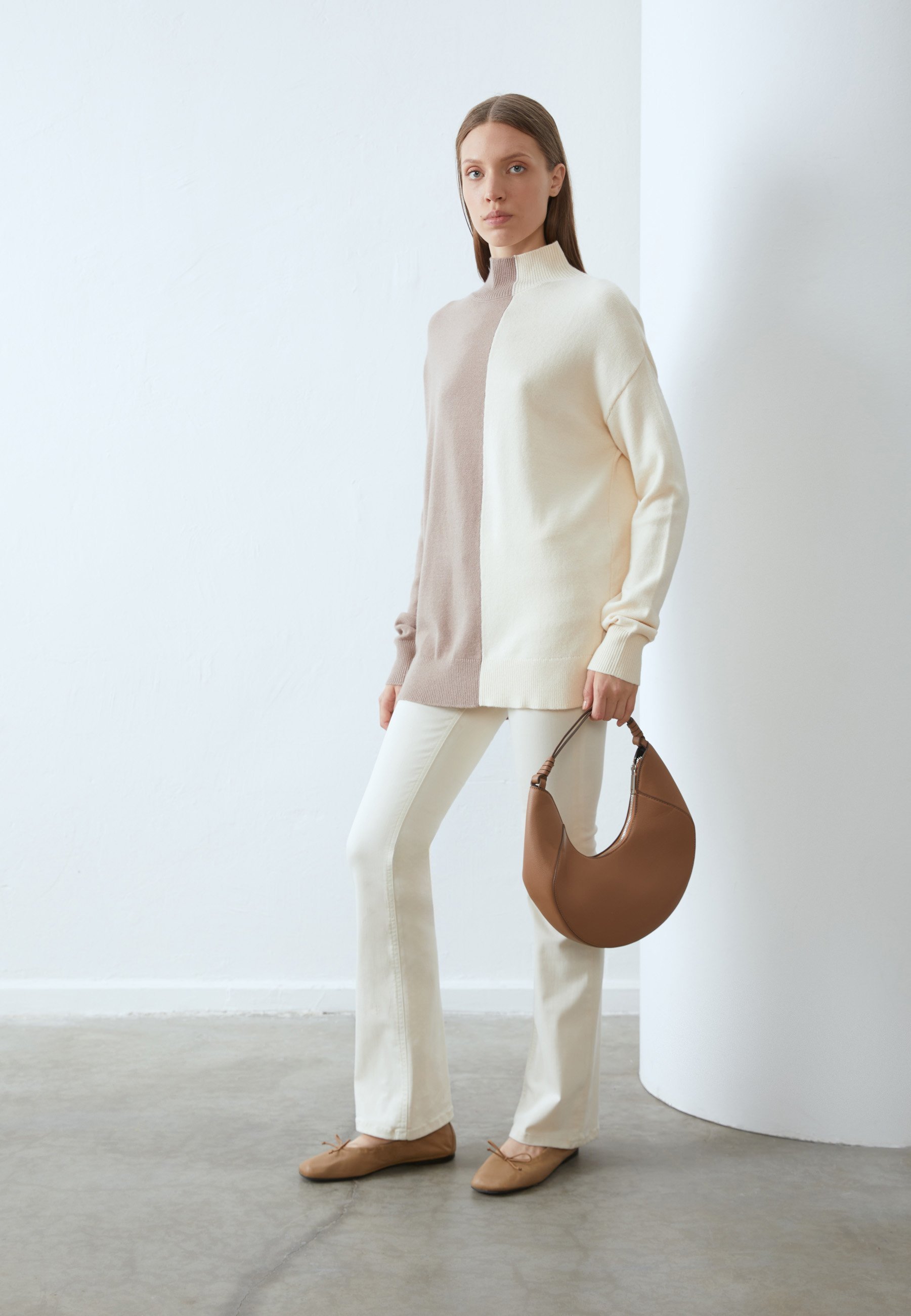 Pull Anna Field - blanc cassé/taupe