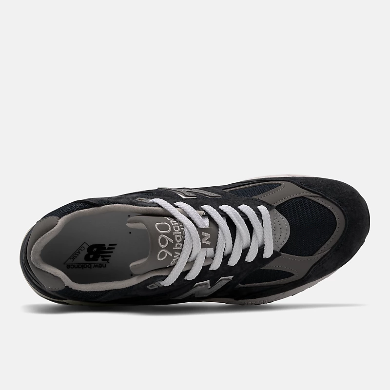 Tênis masculino MADE in USA 990v2 Core – Azul marinho com branco