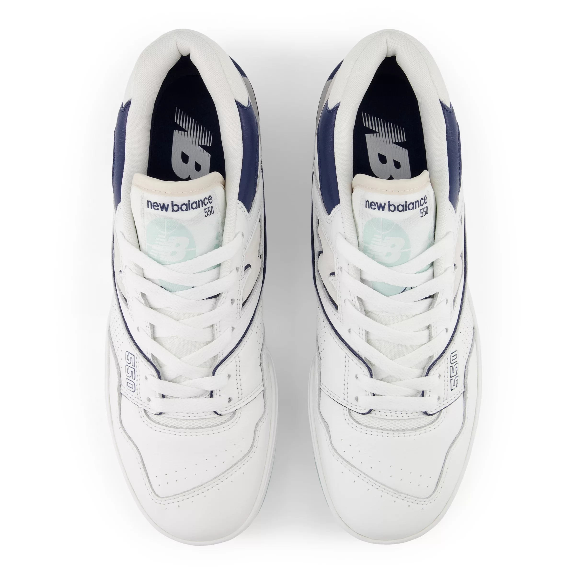 550 White con winter fog e nb navy