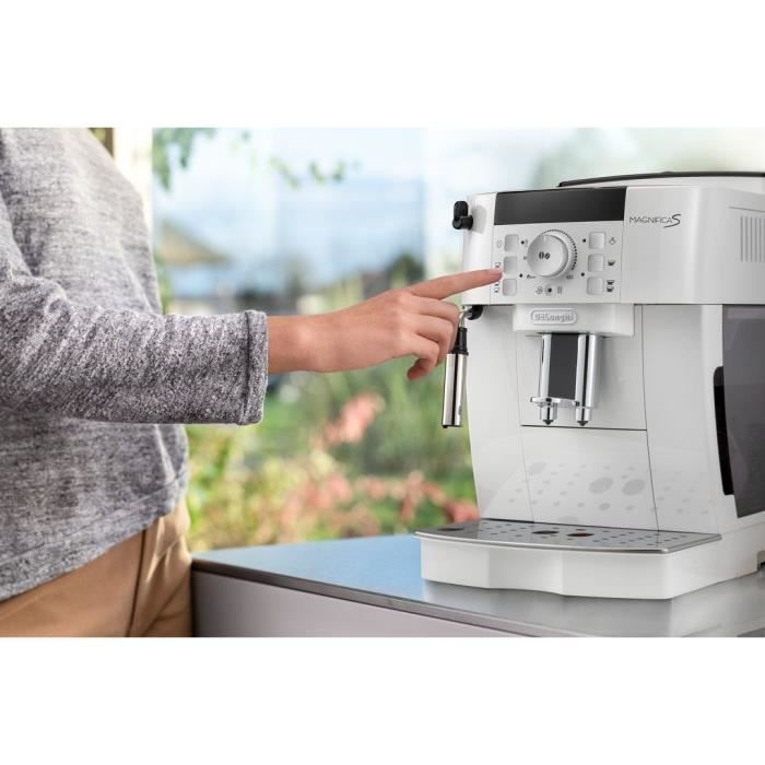 Cafetera espresso De'Longhi Magnifica S con molinillo incorporado - ECAM22.110.W - 4 recetas - Blanca