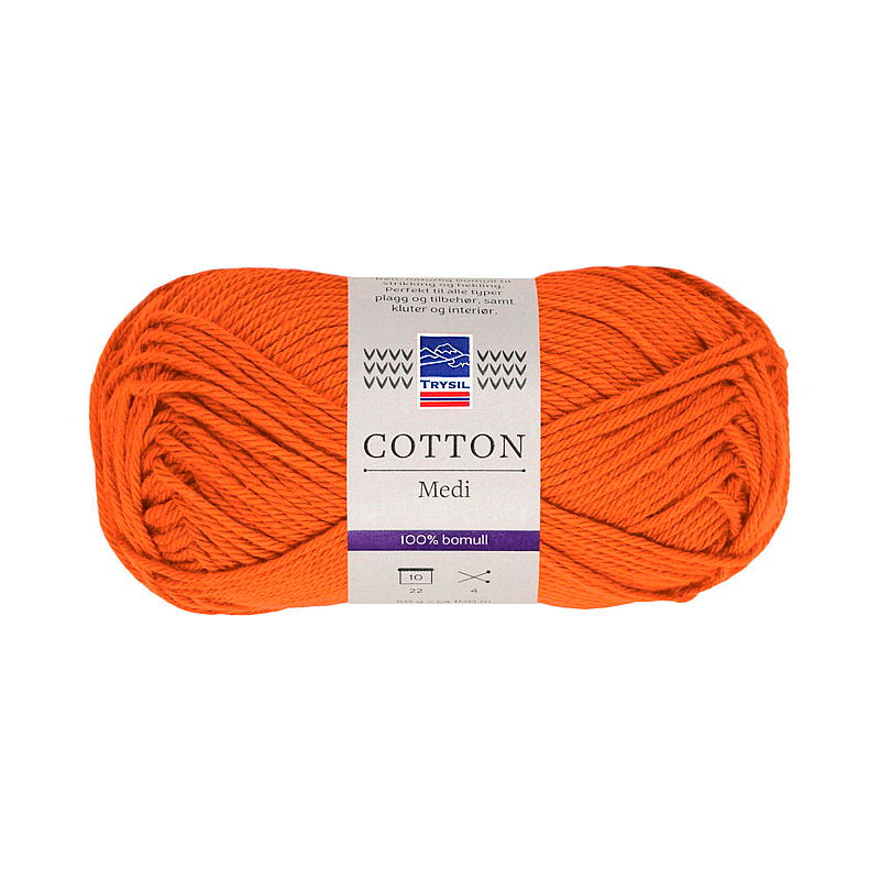 Bomuldsgarn medi orange