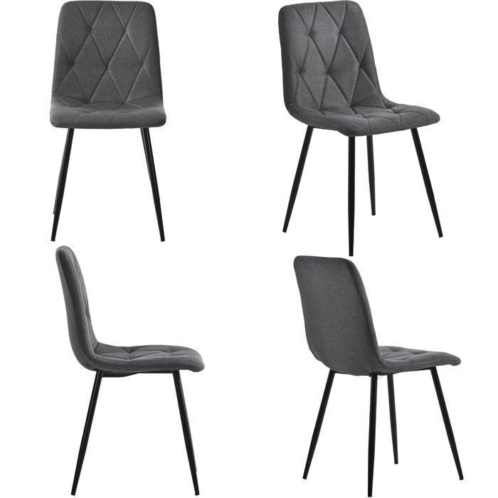 Set da pranzo con piano rinforzato (tavolo da pranzo 117×68 cm con 4 sedie), tavolo da pranzo rettangolare