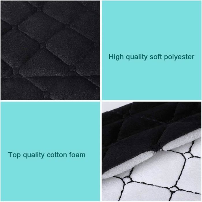 Protector de cinturón de seguridad para coche, cojín extraíble para cinturón de seguridad, 2 almohadillas de confort para asientos de coche para adultos y niños (negro)