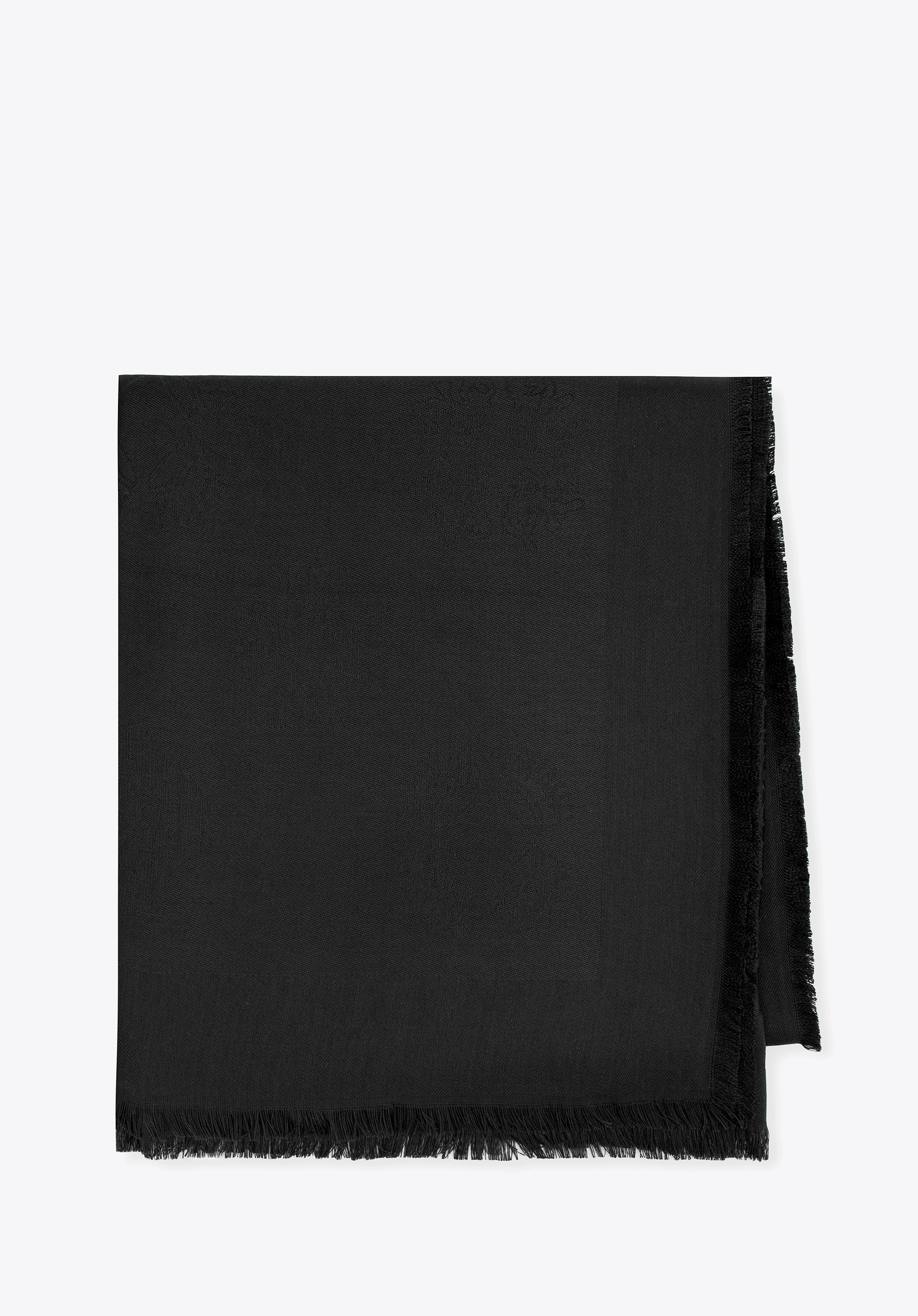 Damska chusta z bambusem w monogram czarna