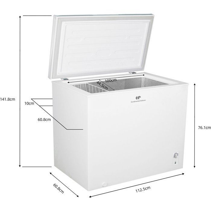 Congelador horizontal - CONTINENTAL EDISON - CECC291WD - Clase energética D - 291 L - 112,5 x 60,8 x 83,5 cm - Blanco