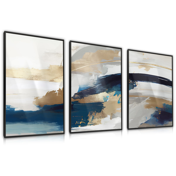 ZESTAW 3X Plakat Minimalistyczne Abstrakcje 30x40cm