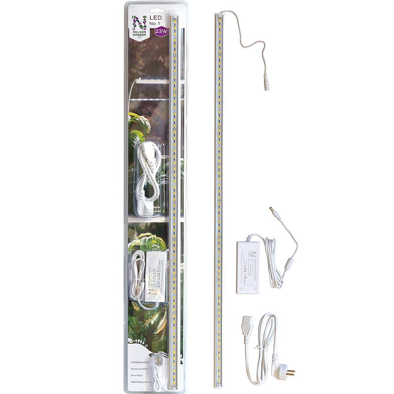Striscia LED Nelson per piante da giardino, 85 cm, 23 W, set iniziale