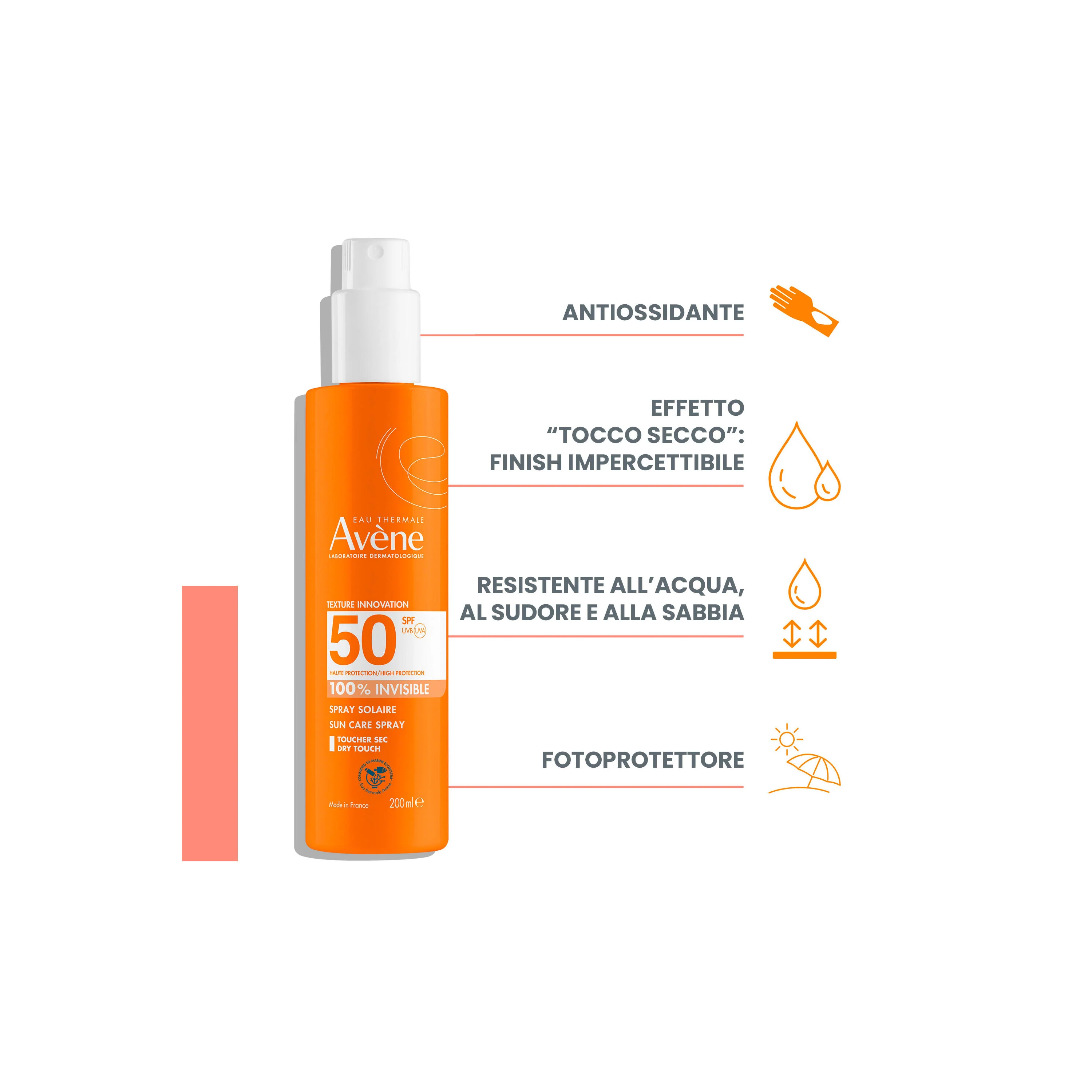 Suncare Spray Solare SPF50 - Spray solare corpo alta prot., Latte solare corpo alta prot.