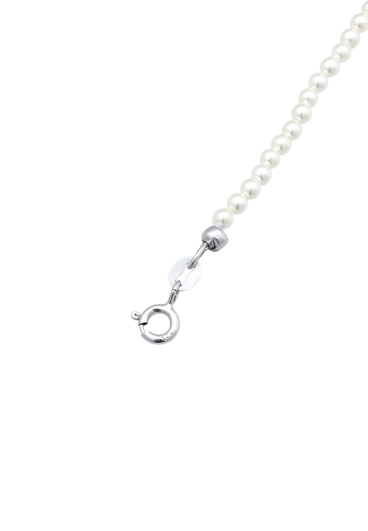 Elli Femmes choker tendance avec perles de coquillage en argent sterling 925