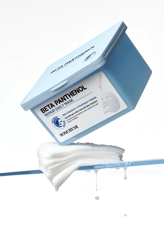 Máscara facial calmante Some By Mi Beta Panthenol Repair Daily Mask, embalagem grande