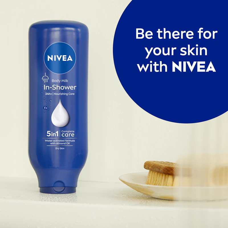 Sprchové mlieko NIVEA In-Shower, praktické balenie