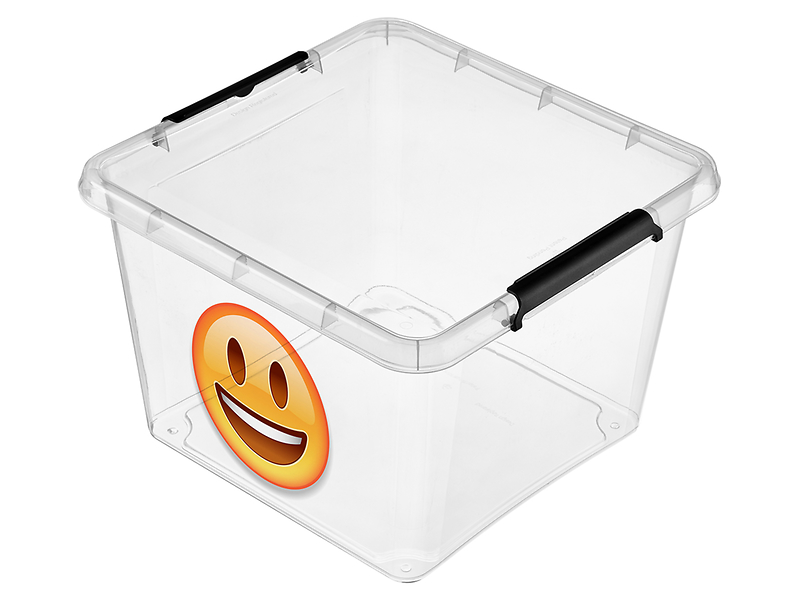 Pojemnik do przechowywania Simple Box 32 l transparentny