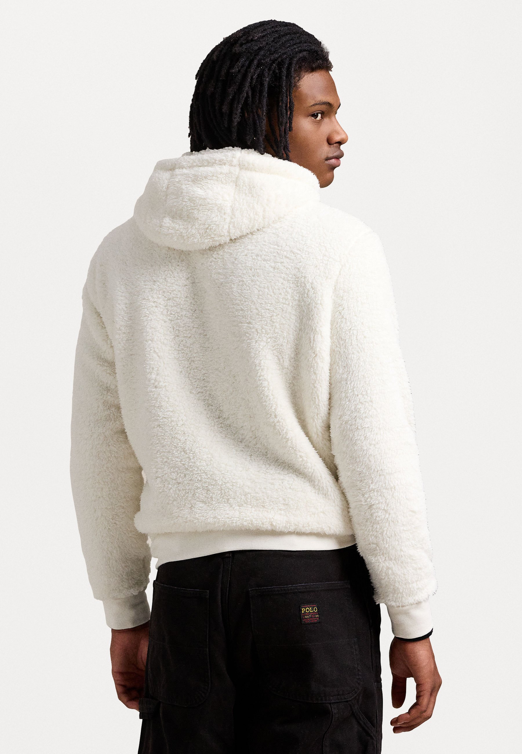 Pull en polaire Polo Ralph Lauren POLO BEAR PILE FLEECE HOODIE - Crème antique
