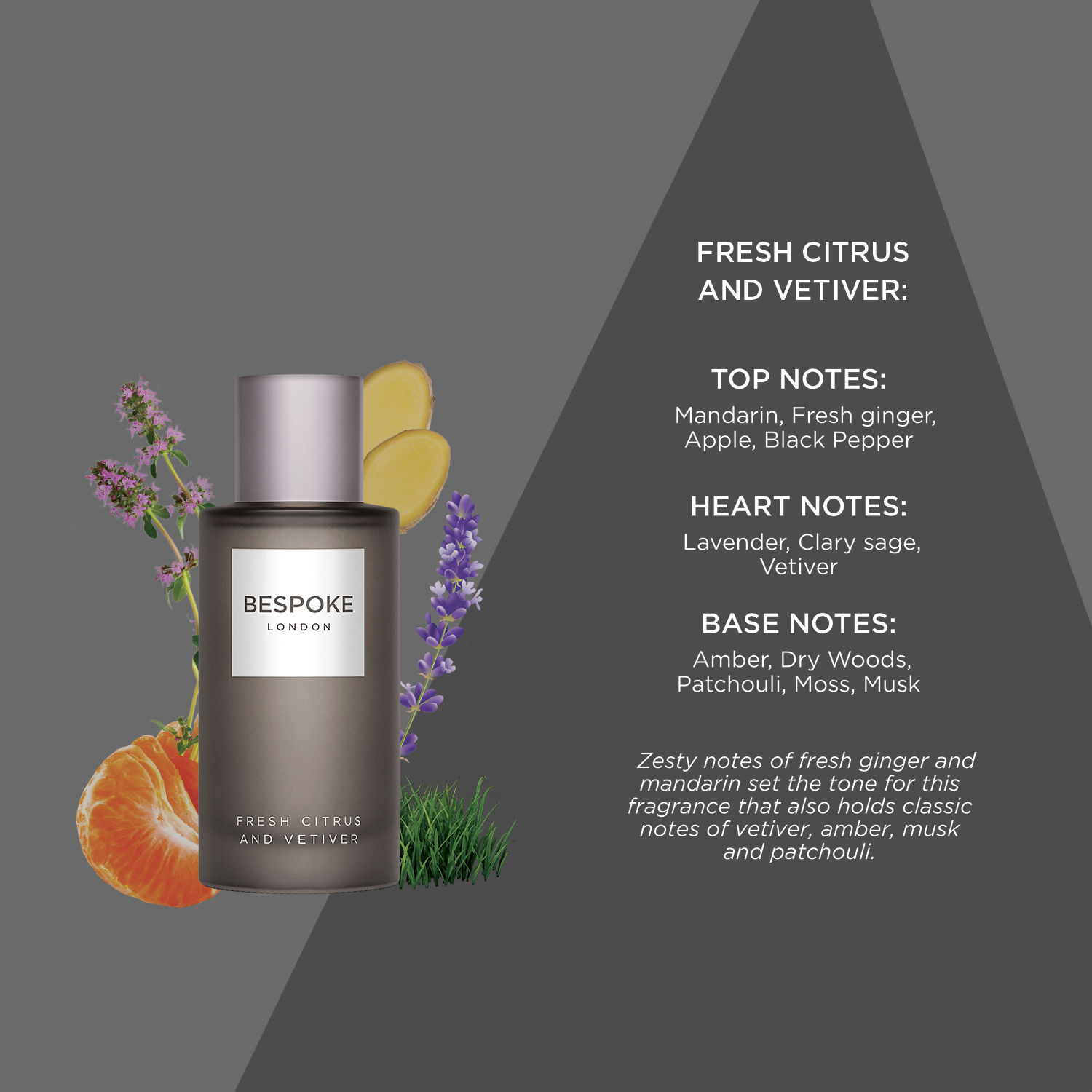 Skræddersyet frisk citrus og vetiver
