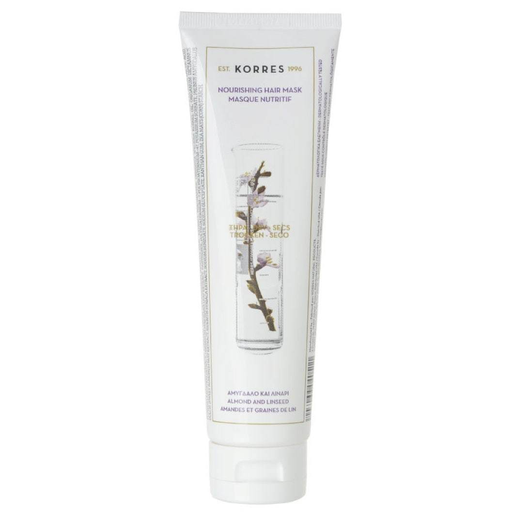 KORRES Maska za kosu s bademom i lanenim sjemenkama - 125 ml
