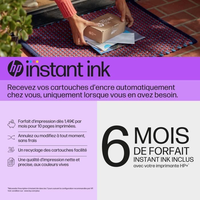Imprimante tout-en-un HP DeskJet 2710e jet d'encre couleur - 6 mois d'Instant ink inclus avec HP+