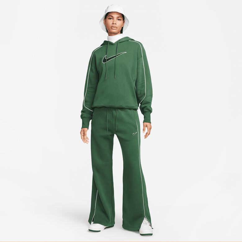 Sportieve fleece trui met capuchon