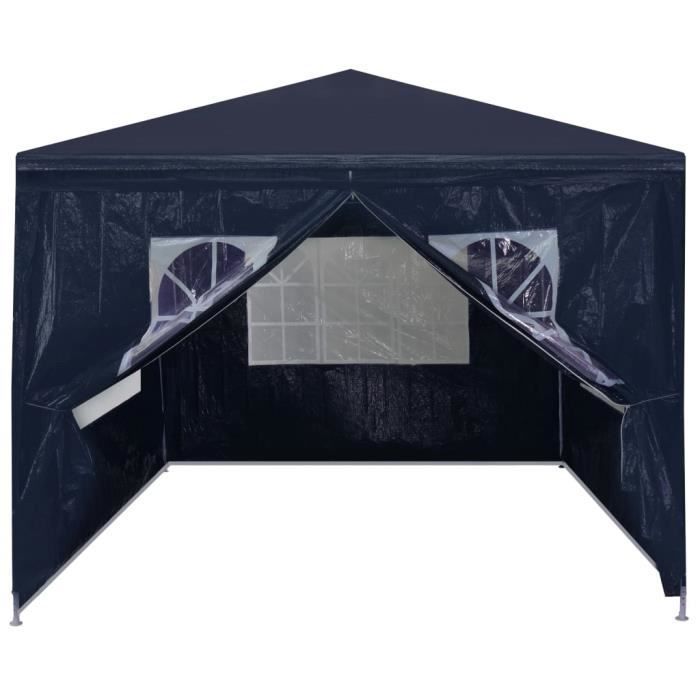 Carpa para fiestas - VIDAXL - 3 x 3 m - Azul - Resistente a los rayos UV - Fácil de montar