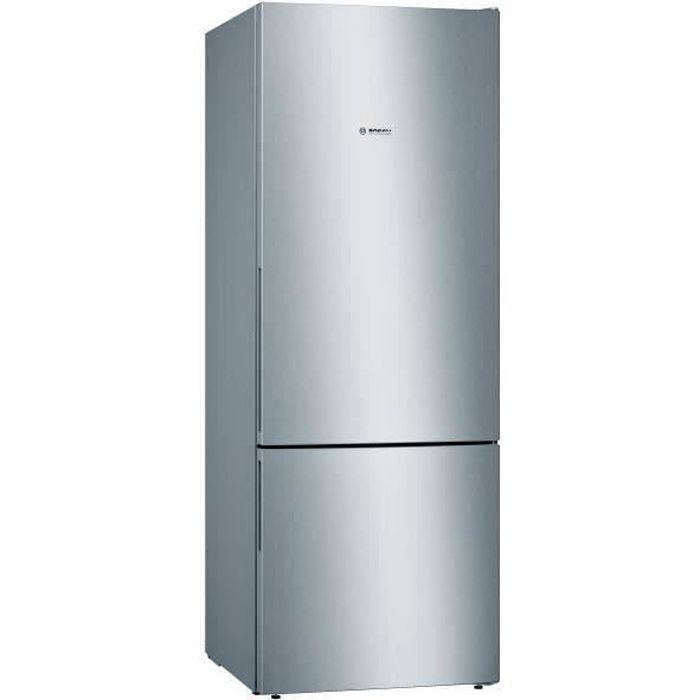 BOSCH KGV58VLEAS - Frigorifero con congelatore - 500 L (376 L + 124 L) - Sistema Low Frost - Grande capacità - L 70 x H 191 cm - Acciaio inox