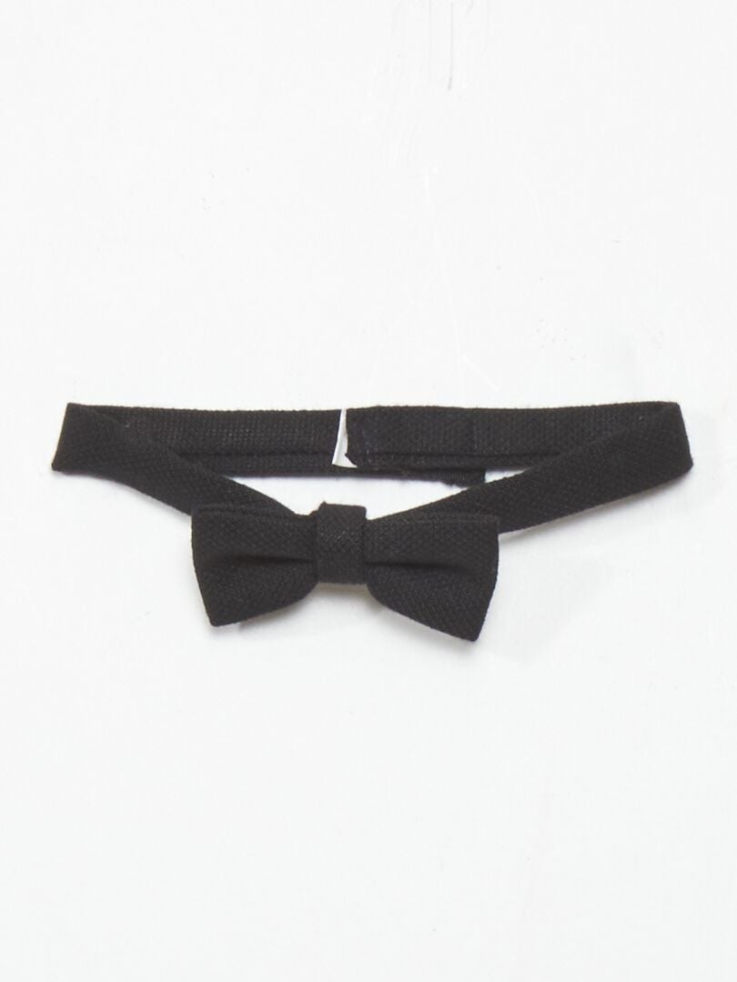Pantaloni + cămașă + papion - 3 piese - negru