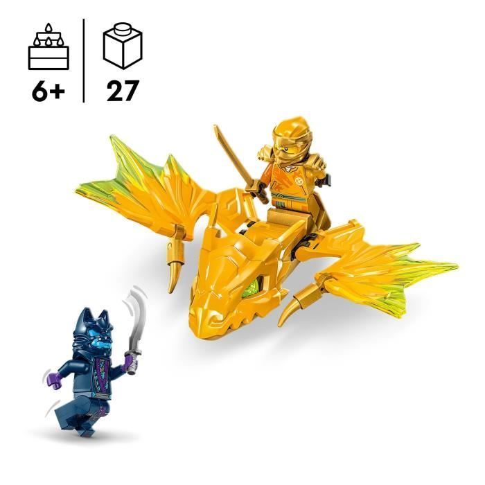 LEGO® 71803 NINJAGO L'attacco del drago ribelle di Arin, giocattolo drago ninja e minifigure tra cui Arin con mini-katana
