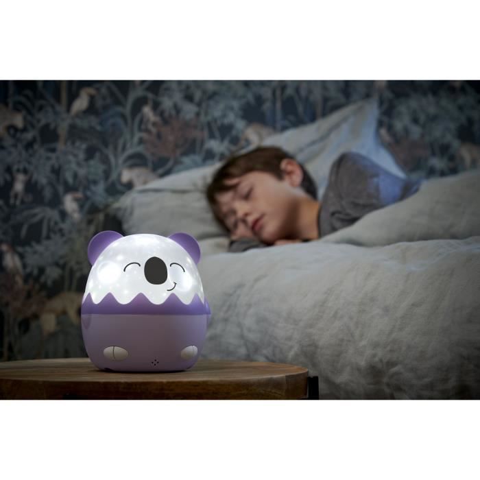 Luce notturna musicale senza fili - BIGBEN - Koala - Proiezione a 360° - 13 film - 8 melodie - Telecomando - Batteria USB-C