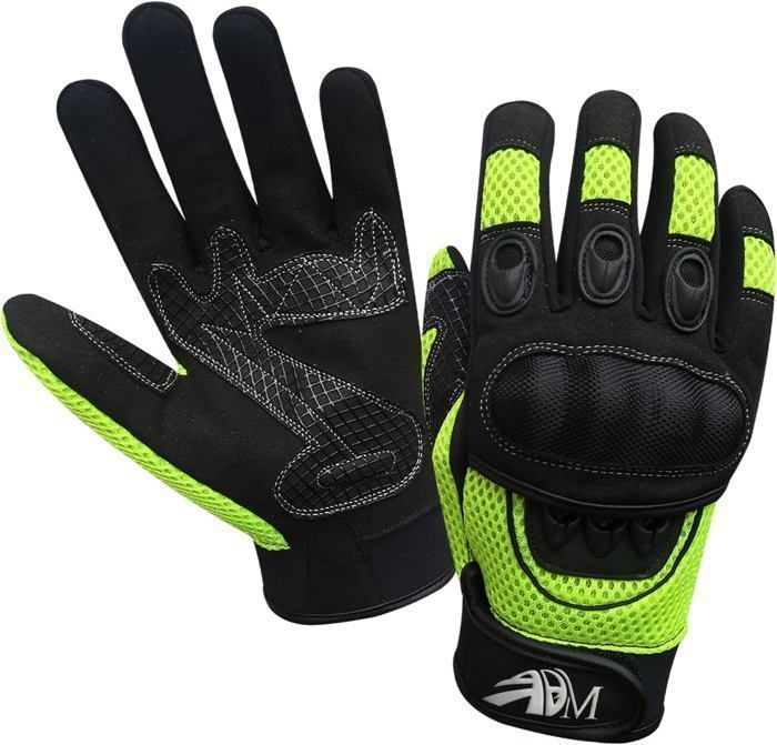 Guantes de moto ADM para hombre, homologados CE, para verano/entre estaciones, antideslizantes, transpirables, fluorescentes, tallas S, M, L, XL, XXL