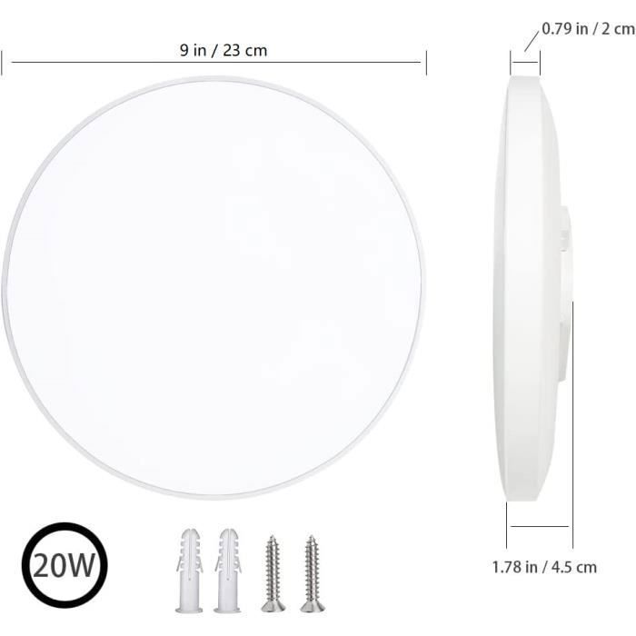 LED Ceiling Light - OTBACT - Round Model 20W - Cool White - Ø23CM - Energy Saving