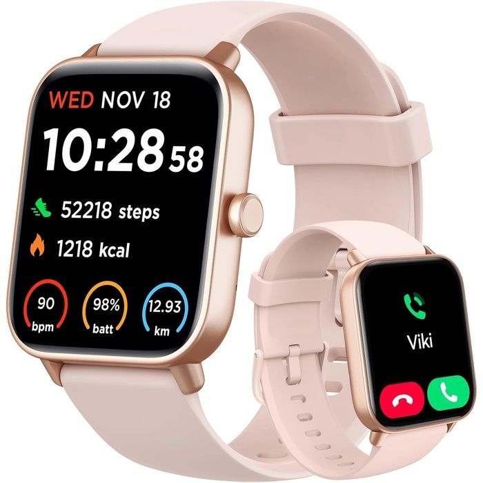 Montre intelligente - Chronus - Appel Bluetooth - Alexa intégrée - Tracker d'activité - Écran HD 1,8