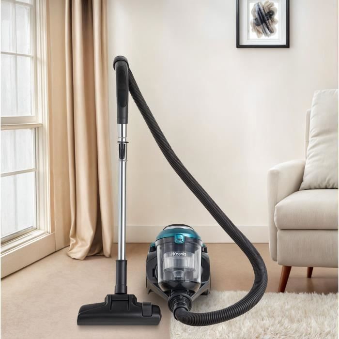 Aspirateur traîneau sans sac - H.KOENIG STC62 - 850 W - 79 dB - Classe A - 2,5 L