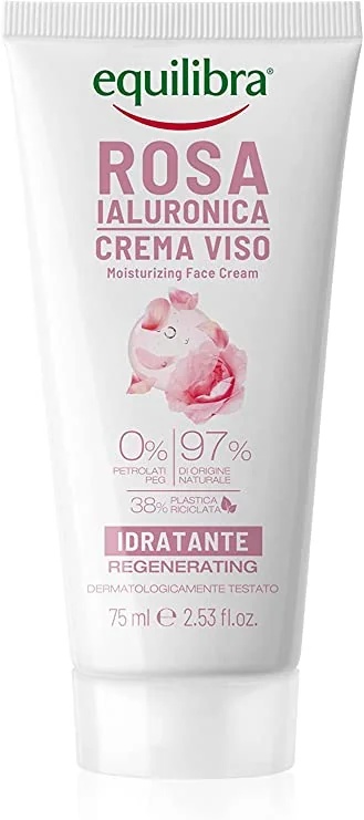 Equilibra gezichtsverzorgingsset: Equilibra Hyaluronic Pink Hydrating Pure Refreshing Water 200 ml + Reinigingszeep 50 g + Hydraterende gezichtscrème 75 ml