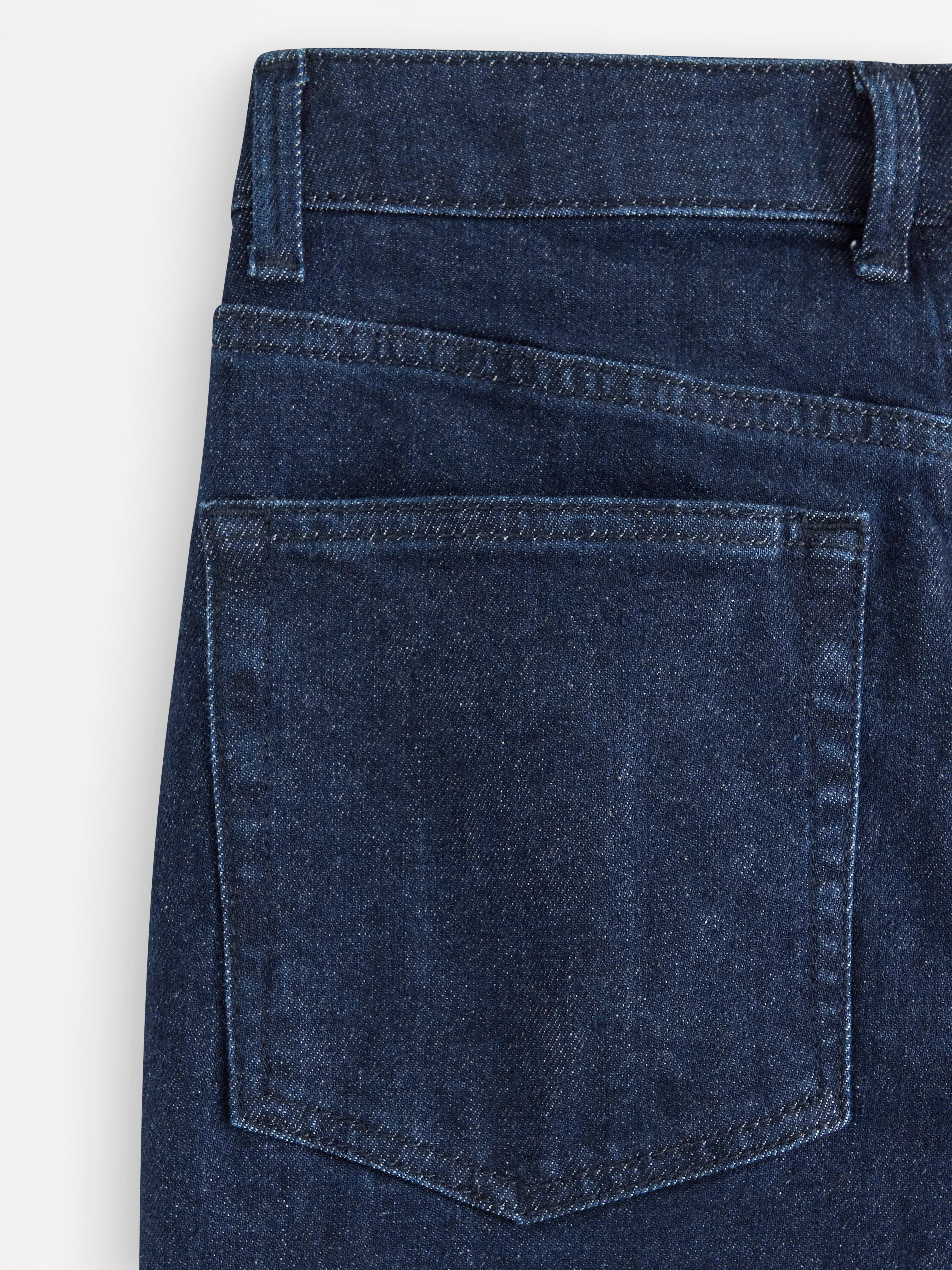 Jean large taille haute en denim foncé légèrement extensible