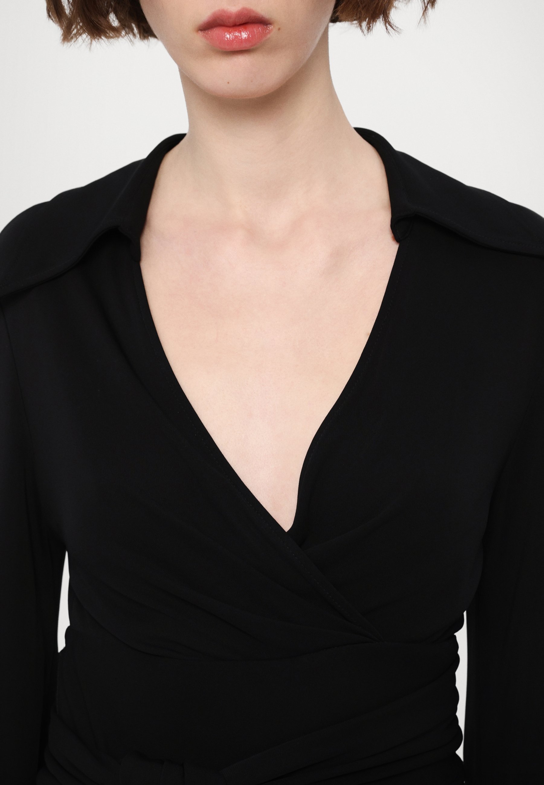 Diane von Furstenberg PERFECT WRAP - Hosszú ujjú felső - fekete