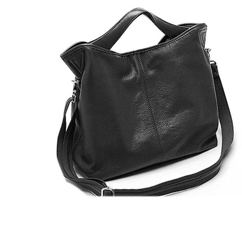 Borsa a tracolla casual da donna in vera pelle al 100%, con portachiavi, a mano, stile classico.