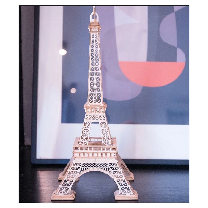 Kit di modellismo in legno - La Torre Eiffel - 121 pezzi - ROBOTIME - Giallo - Montaggio richiesto - Per bambini