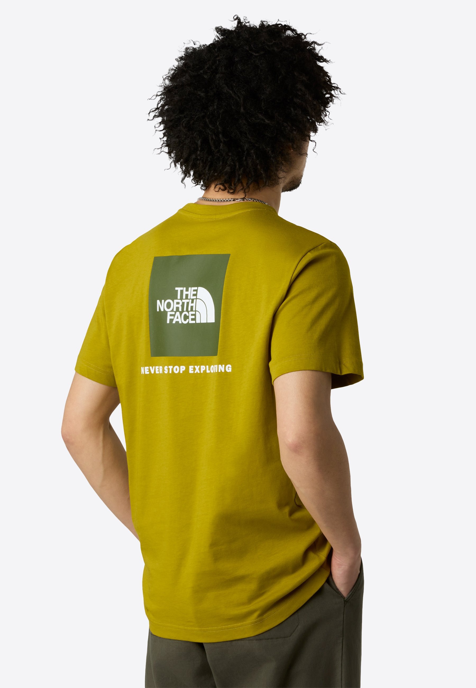 The North Face M SS BOX NSE TEE - Tričko s potlačou - tmavošedá dijonská lesná sivá