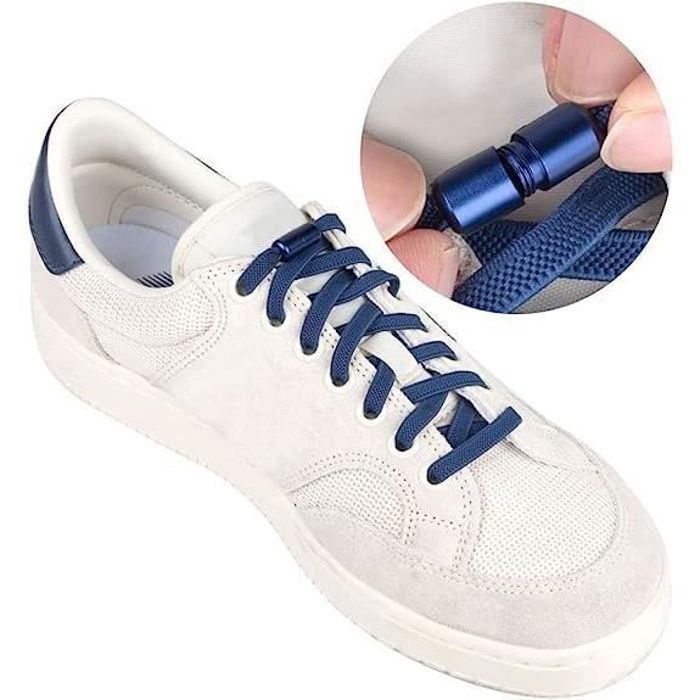 6 paires de lacets élastiques avec boucle capsule en métal baskets universelles enfants et adultes