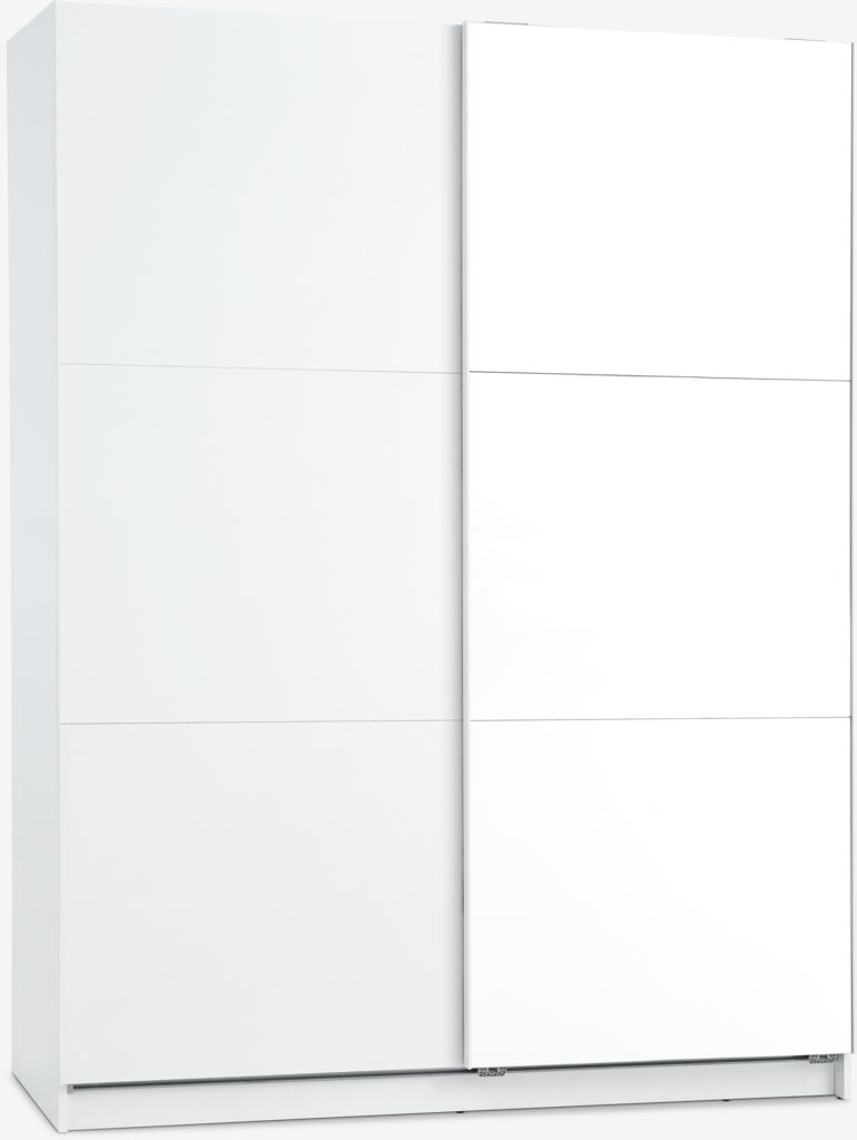 RABERG Skrinka RABERG 150x200 so zrkadlom, biela