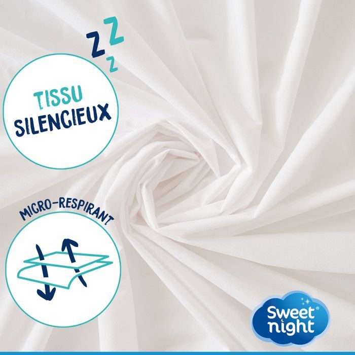 Sweetnight - Mattress Protector 90x200 cm | Waterproof and Micro-Breathable Mattress Protector | Soft and Silent | Washable at 90°C