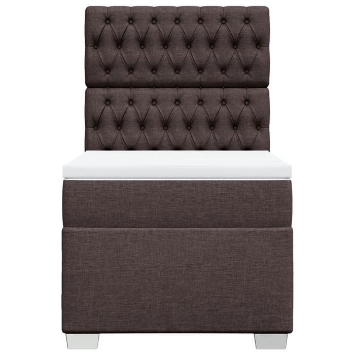 Struttura letto con materasso - Maison Exclusive - 90x200 cm - Marrone scuro - Massimo relax